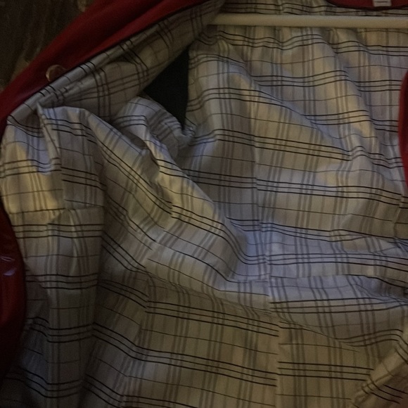 Esprit womens red faux leather rain coat - Picture 3 of 4